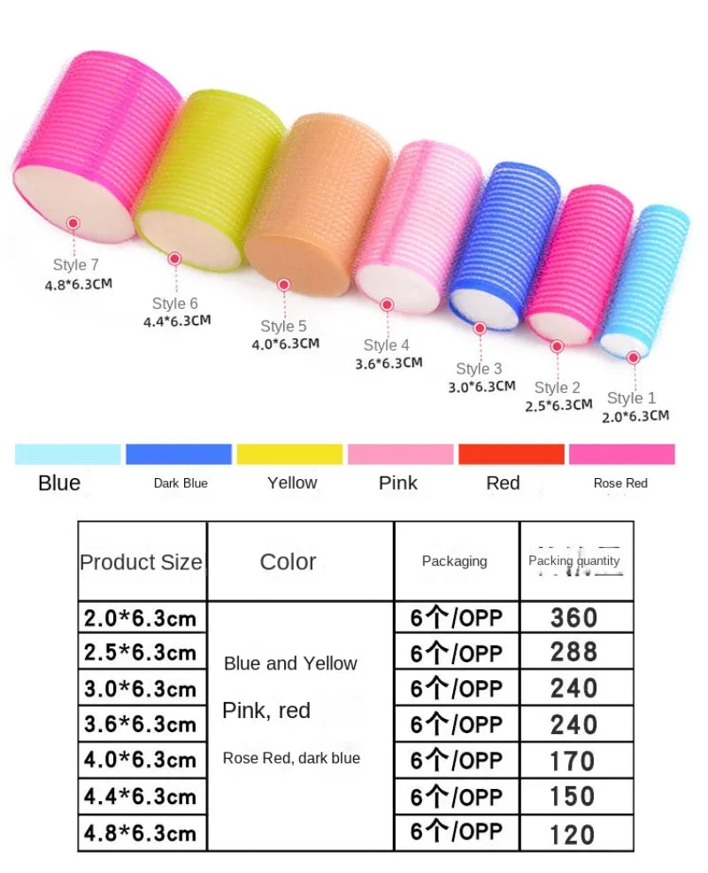 Sponge Hair Rollers | Heatless Self-Grip Curlers Set Heatless Hair Curler QXL