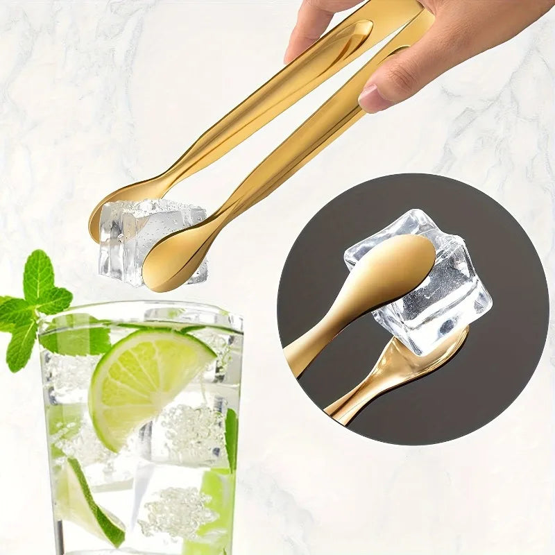 Golden Mini Serving Tongs | Stainless Steel Party & Charcuterie Mini Serving Tongs QXL