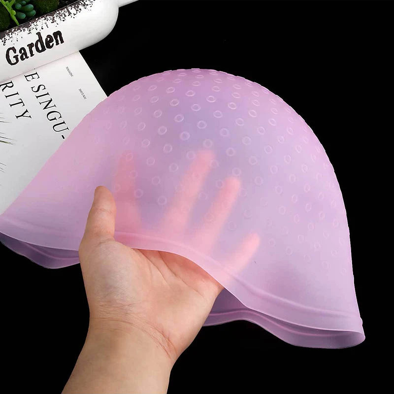 Reusable Silicone Hair Highlight Cap with Hook Needle Hair Highlighting Cap QXL