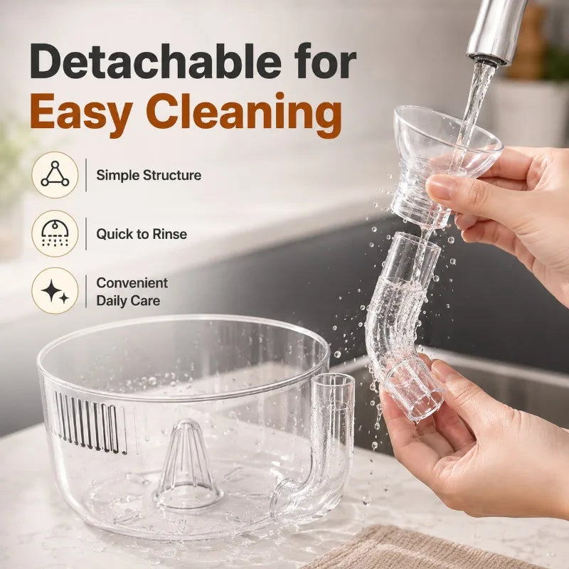 Clear Fruit & Vegetable Wash Bowl | Water-Flow Colander Kitchen Colander Bowl QXL