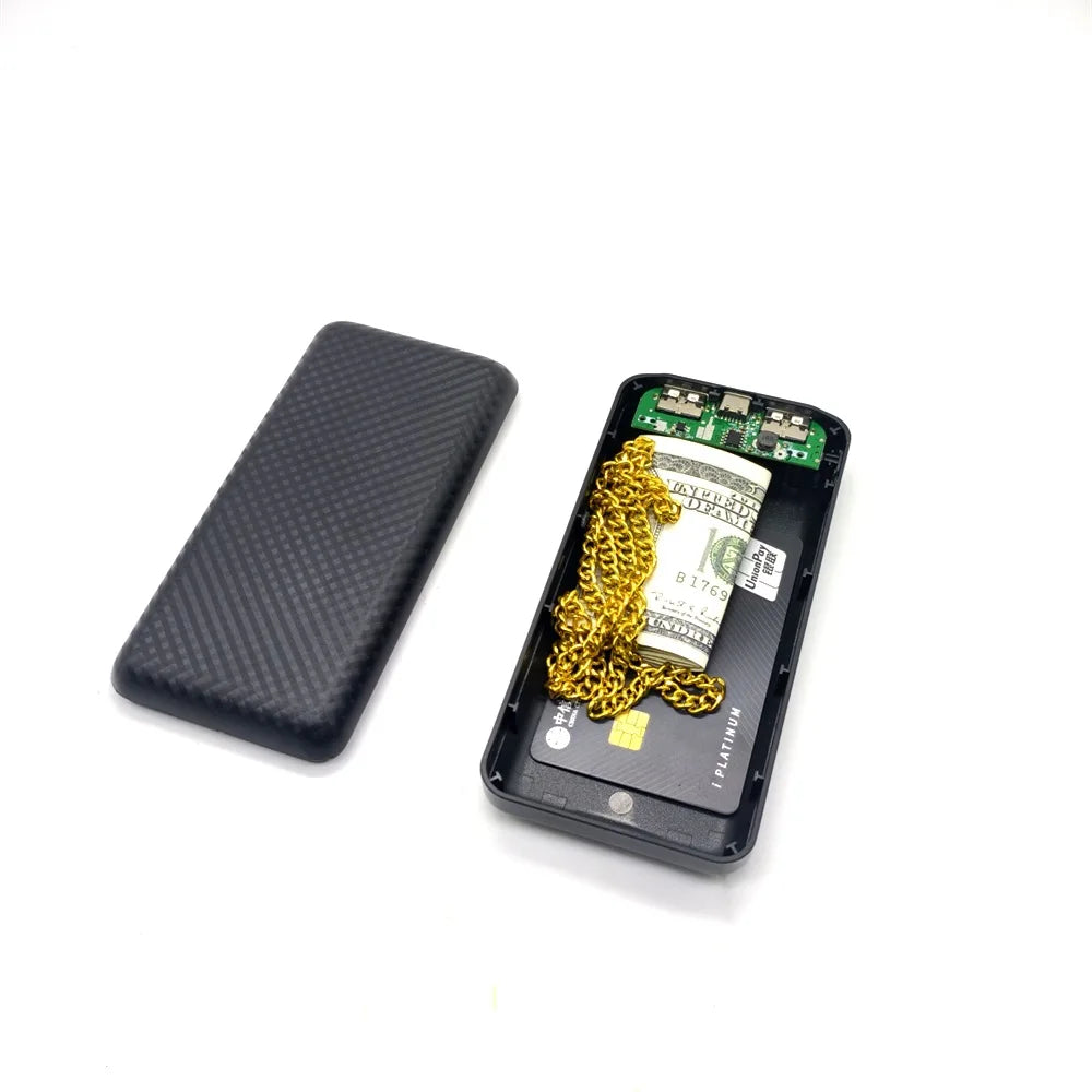 Power Bank Secret Stash Storage Box | Diversion Safe Black Diversion Stash Box QXL