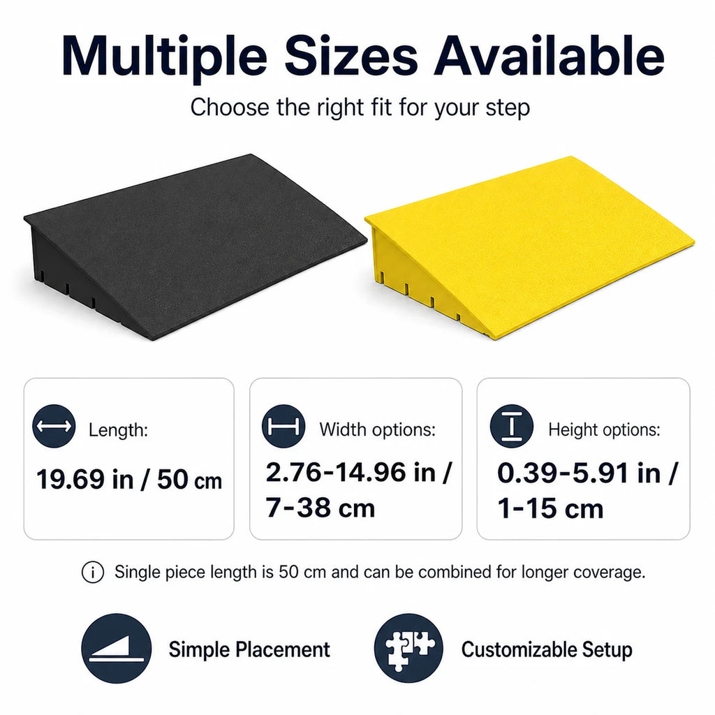 Plastic Door Threshold Ramp | Anti-Slip Wedge Pad 3–10CM Door Threshold Ramp QXL