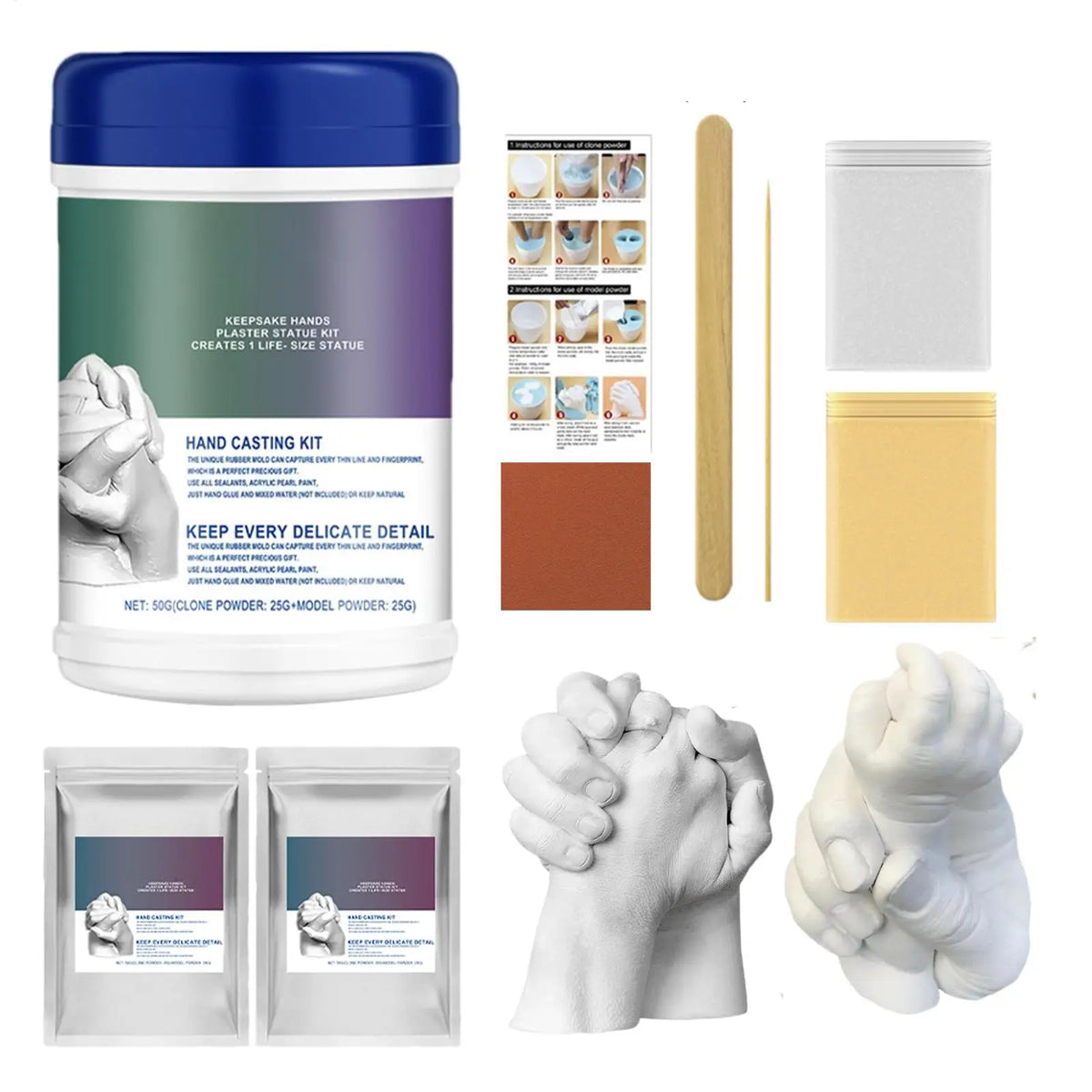 Baby Hand & Foot Casting Kit | 3D Handprint Keepsake Set 3D Casting Kit QXL
