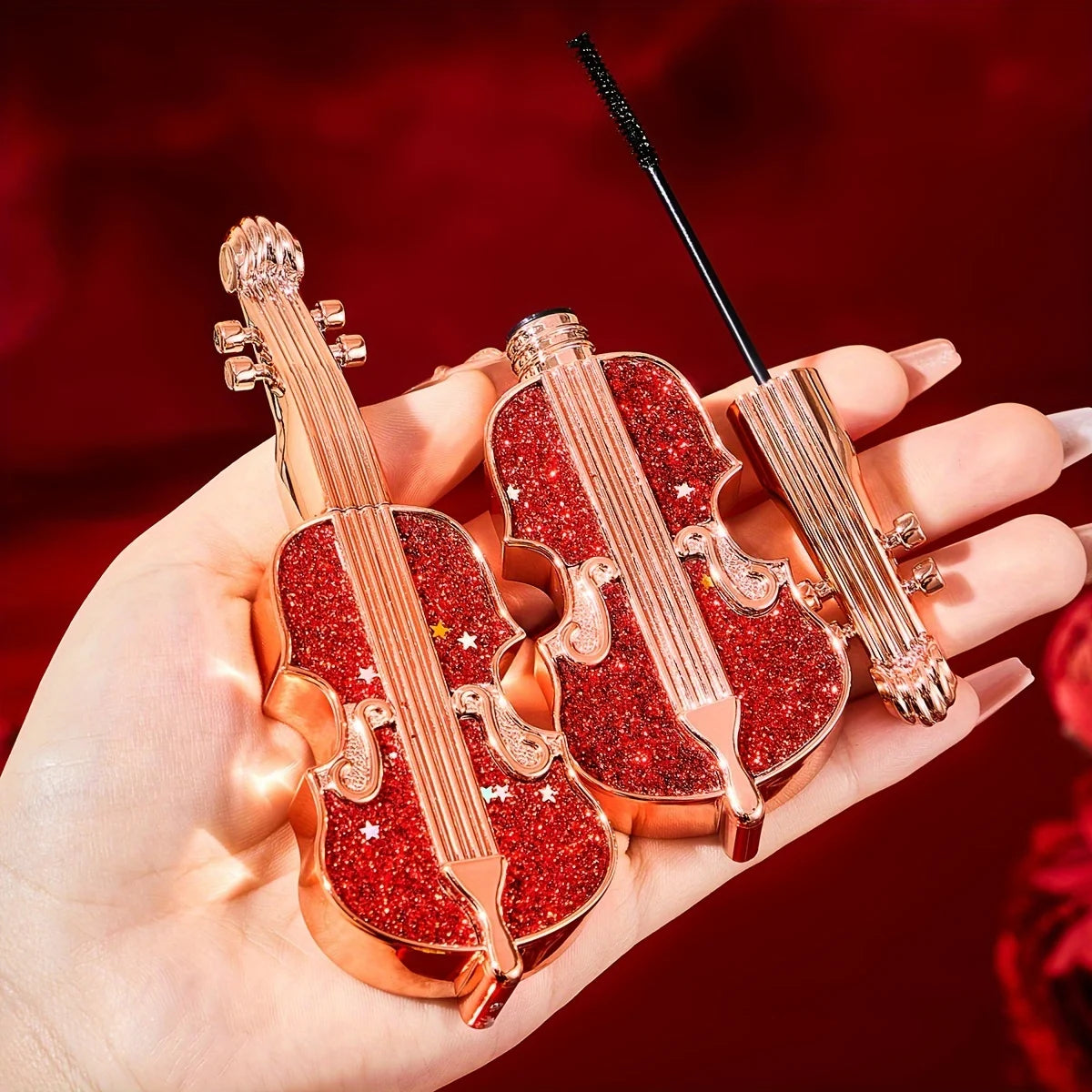 Violin Waterproof Mascara | Lengthening Curling Fine Brush Waterproof Mascara QXL