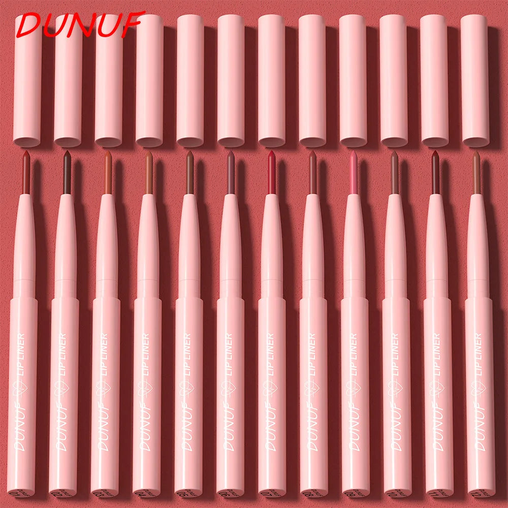 12-Color Velvet Matte Lip Liner | Waterproof & Long-Lasting Lip Liner Pencil QXL