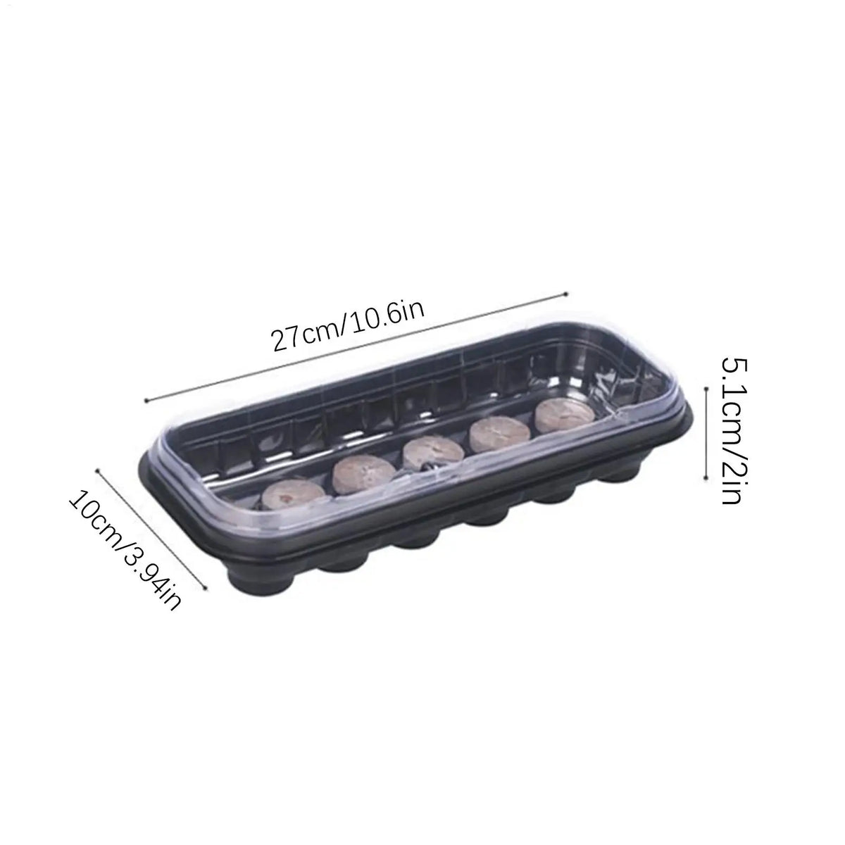 12-Cell Seedling Starter Tray with Humidity Dome Propagator Seedling Propagator Tray QXL