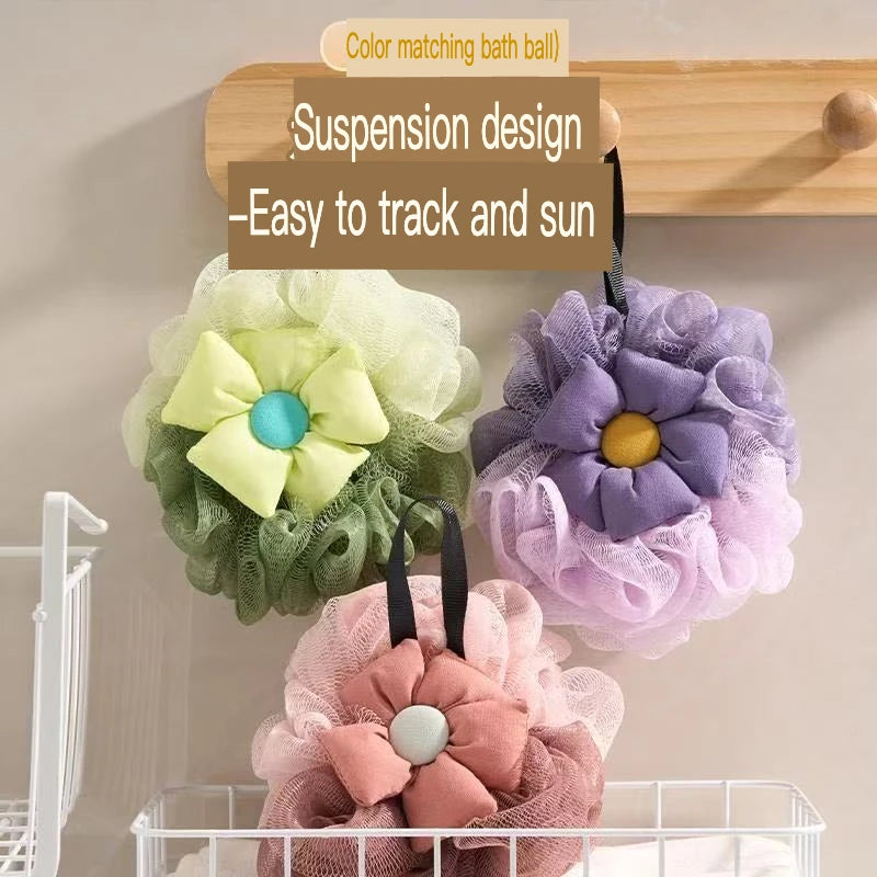 Large Soft Rayon Bath Flower Scrubber & Back Cleaner Bath Flower Scrubber QXL
