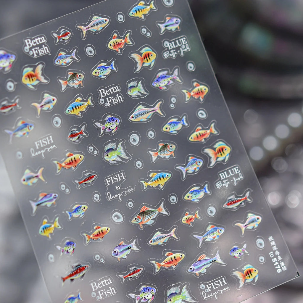 5D Floral & Butterfly Self-Adhesive Nail Art Stickers | NAILFYOU
