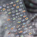 5D Floral & Butterfly Self-Adhesive Nail Art Stickers | NAILFYOU