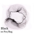 10/30-Pack Invisible Elastic Hair Nets | Fine Mesh Bun Cover Hair Net QXL black-10 Pcs