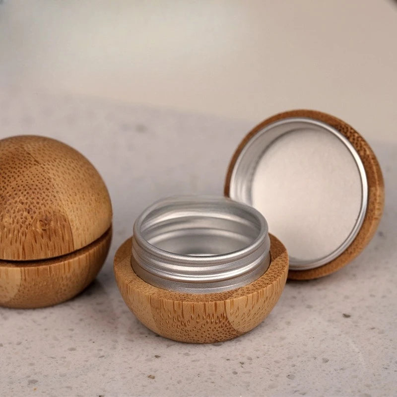 5ml Bamboo Aluminum Tin Jar | Refillable Cosmetic Container Cosmetic Tin Jar QXL