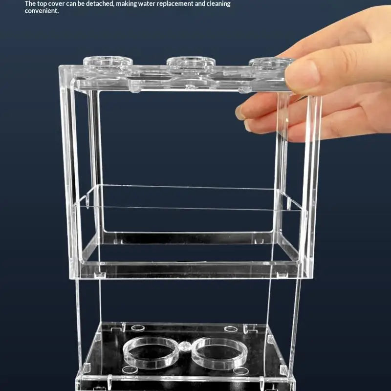 Mini Acrylic Stackable Aquarium Tank for Betta Fish & Shrimp Mini Aquarium Tank QXL