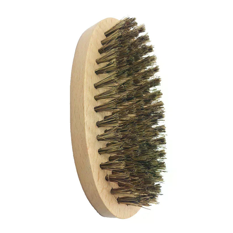 Boar Bristle Men's Shaving Brush | Wood Handle Beard Grooming Men's Shaving Brush QXL