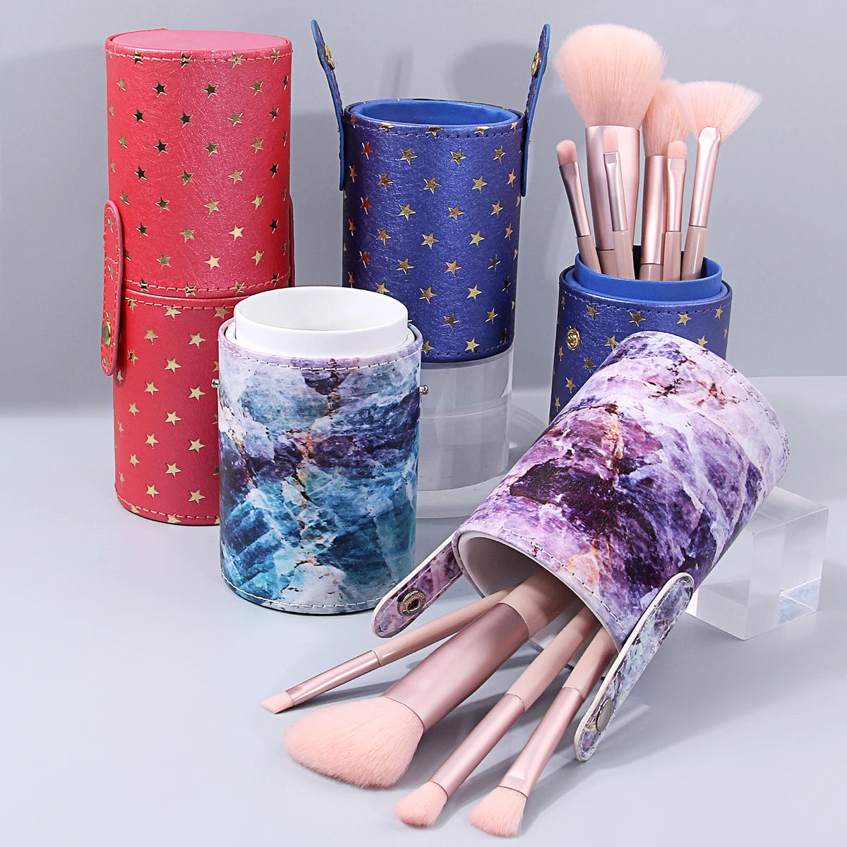 KOSSHOW PVC Makeup Brush Holder & Travel Storage Case Makeup Brush Bag QXL