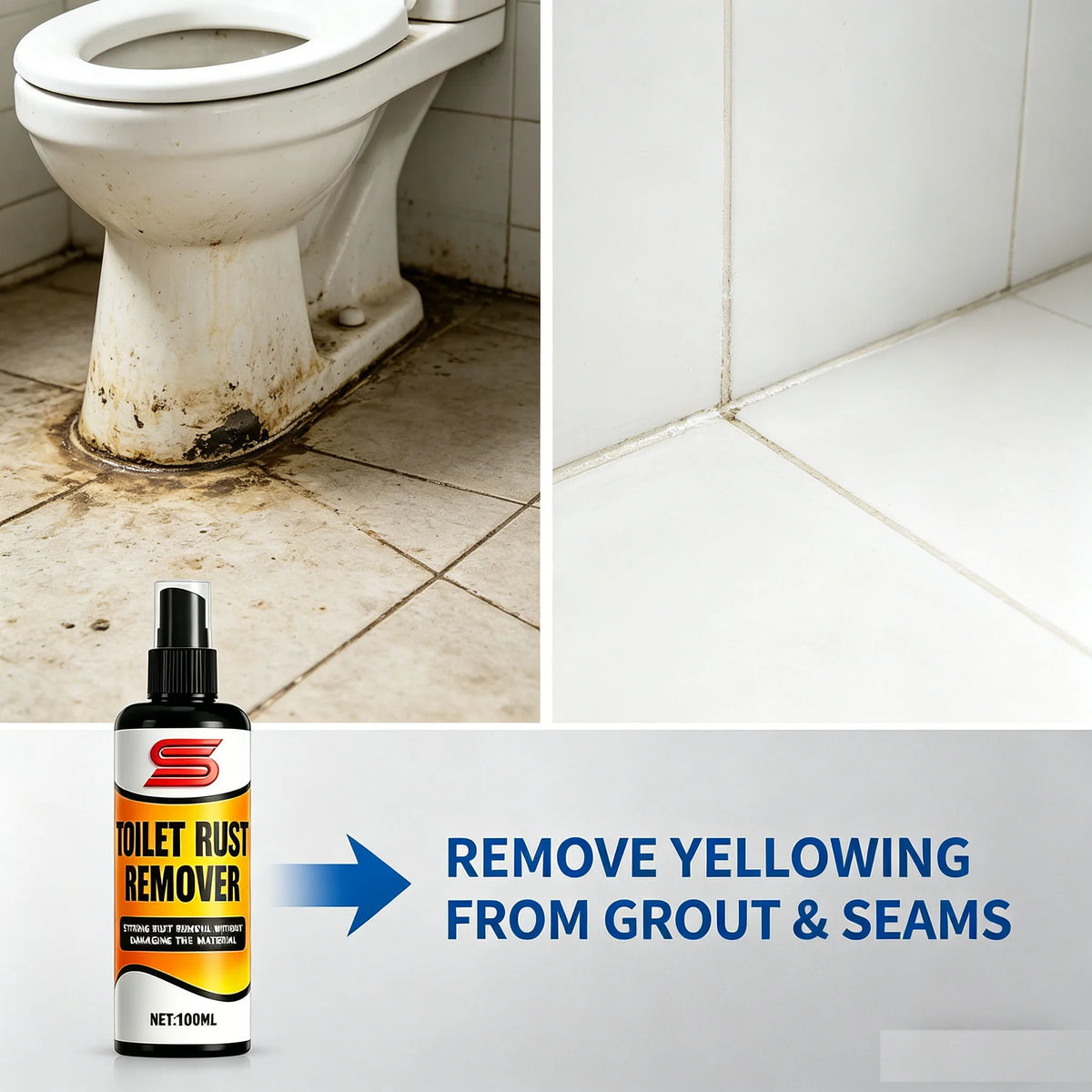 Ceramic & Porcelain Rust Remover Spray – Toilets & Sinks Rust Remover Spray QXL