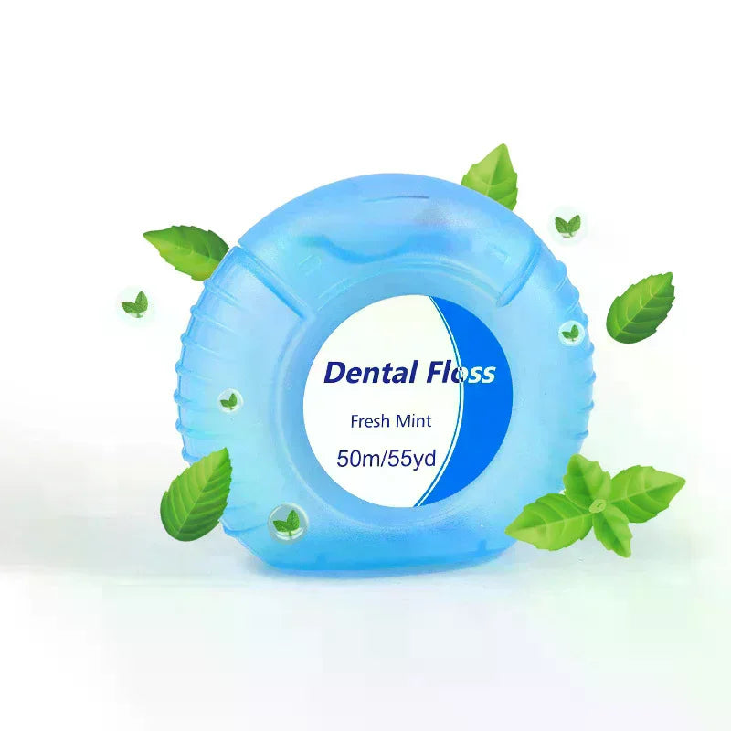 Shmacax 50m Mint Waxed Dental Floss | Nylon Floss Roll Dental Floss QXL