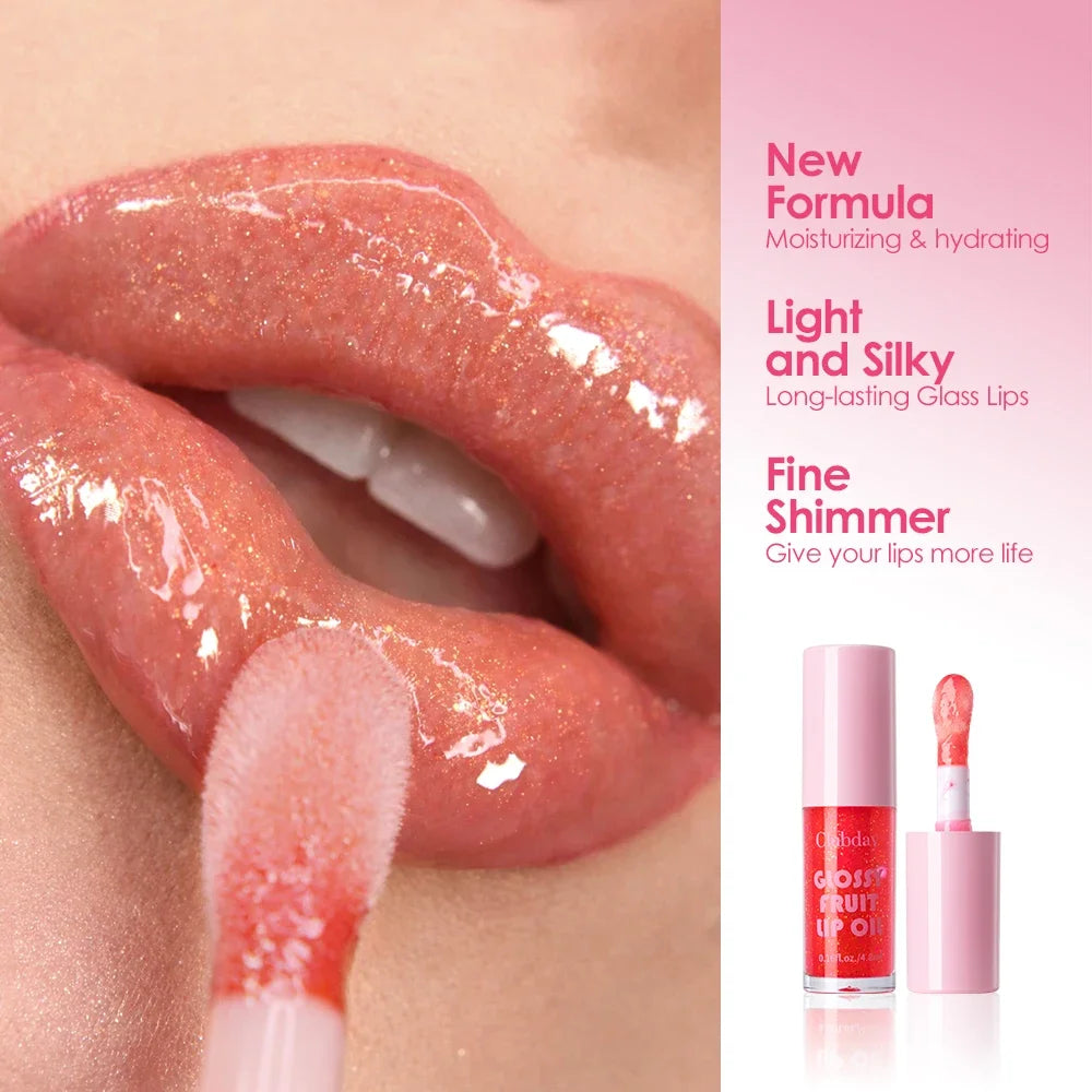Clubday 6-Color Shimmer Lip Oil | Hydrating Fruit Gloss Shimmer Lip Oil QXL