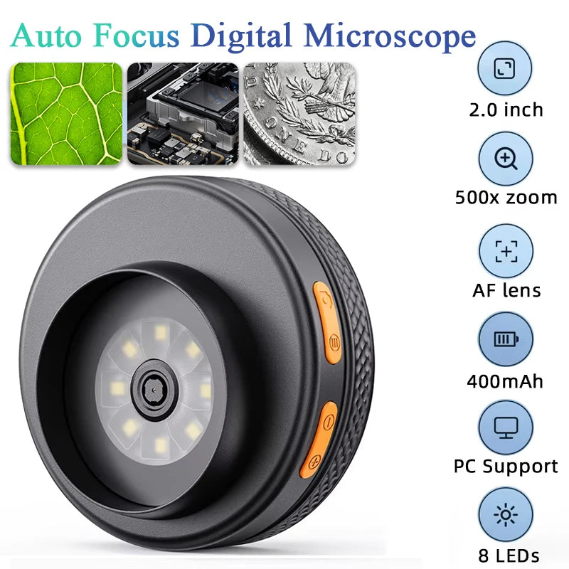 QXL 500X Autofocus Digital Microscope 2MP Foldable Portable Digital Microscope QXL