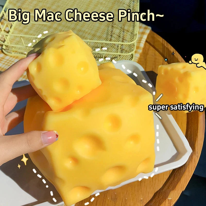 5cm Cheese Squishy Fidget Toy – Slow Rebound Squeeze Ball Fidget Squeeze Toy QXL