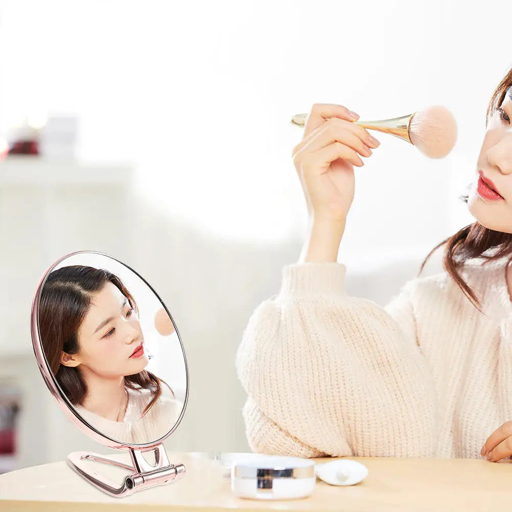2-Pack Oval Foldable Makeup Mirror | Desktop & Portable Foldable Makeup Mirror QXL