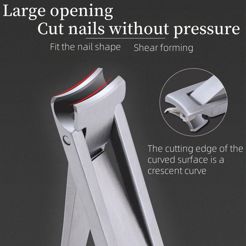 6-Pack Stainless Steel Folding Nail Clippers with File Blade Nail Clipper Set QXL