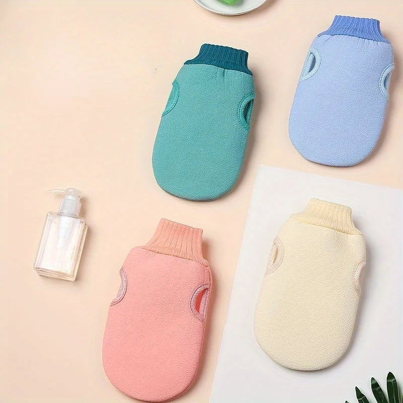 Double-Sided Exfoliating Bath Gloves | Coarse Scrubbing Mitts Exfoliating Bath Gloves QXL