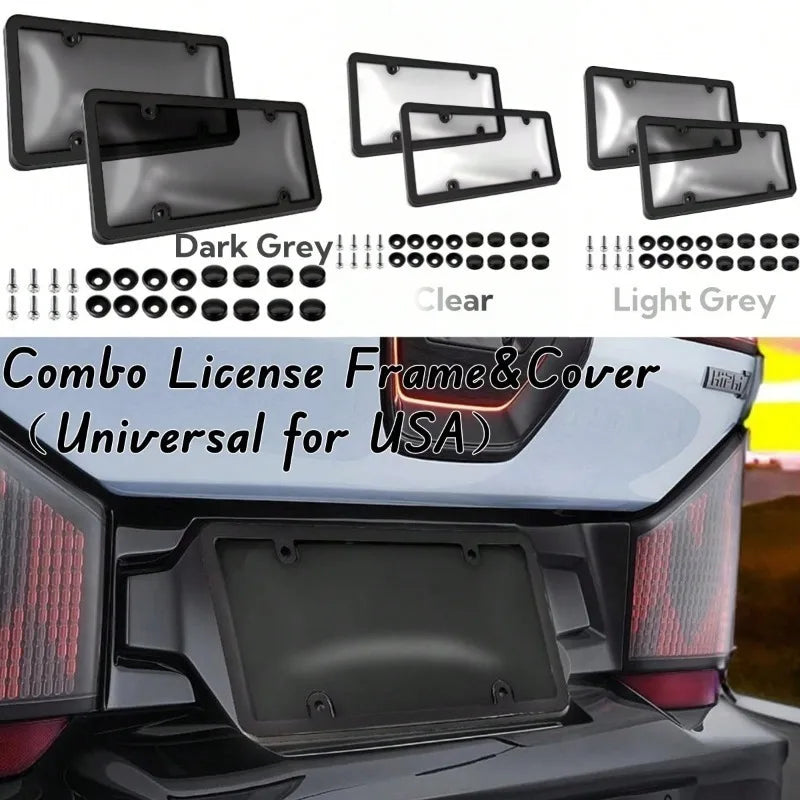 2-Pack Slim Rust-Proof License Plate Frames | Universal Fit License Plate Frame QXL