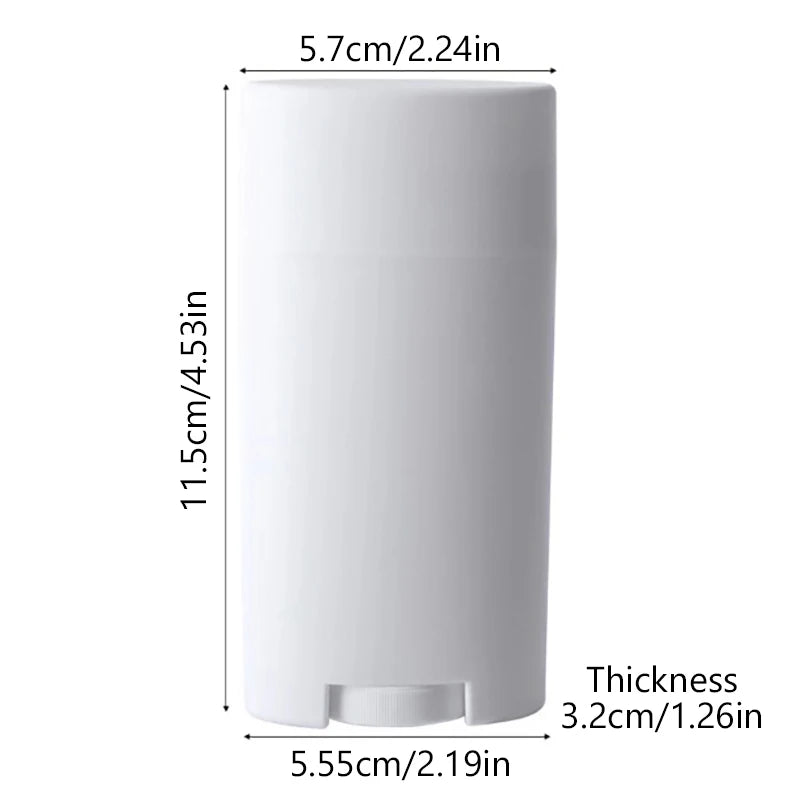 75g Refillable Rotating Lipstick & Deodorant Tube | White Refillable Cosmetic Tube QXL