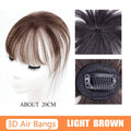 French Style Synthetic Fake Bangs Clip-In Hairpiece Clip-In Bangs Hairpiece QXL Light brown