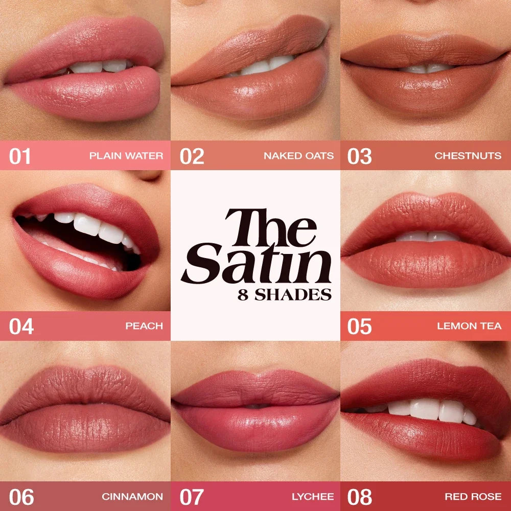 O.TWO.O Hydrating Satin Lipstick | Long-Lasting Glowing Finish Satin Lipstick QXL
