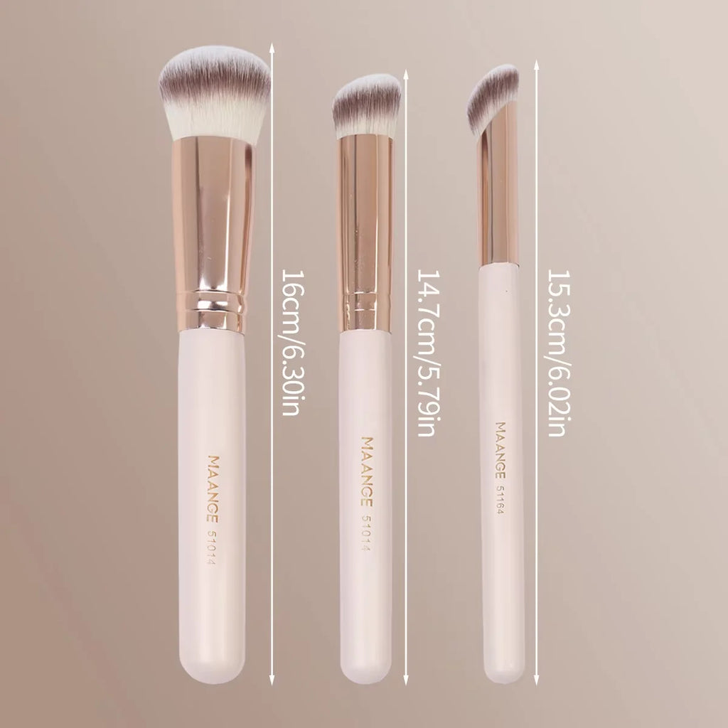5-Pc Makeup Brush & Triangular Powder Puff Set | Pro Tools Makeup Brush Set QXL