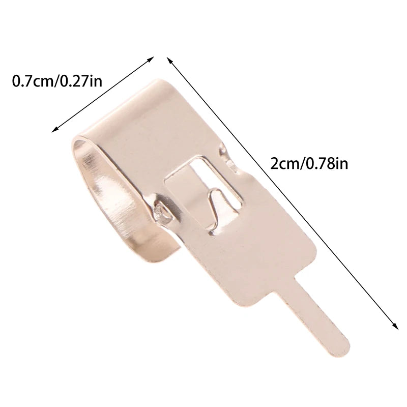 50-Pack Spring Steel 18650 Battery Clips with Contact Insert Battery Clip QXL Silver