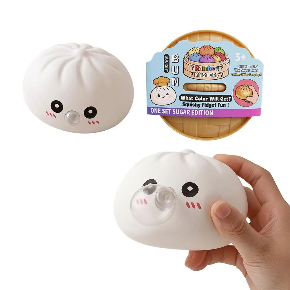Dumpling Squishy Bubble Squeeze Toy | Slow Rebound Sensory Ball Squishy Fidget Toy QXL White
