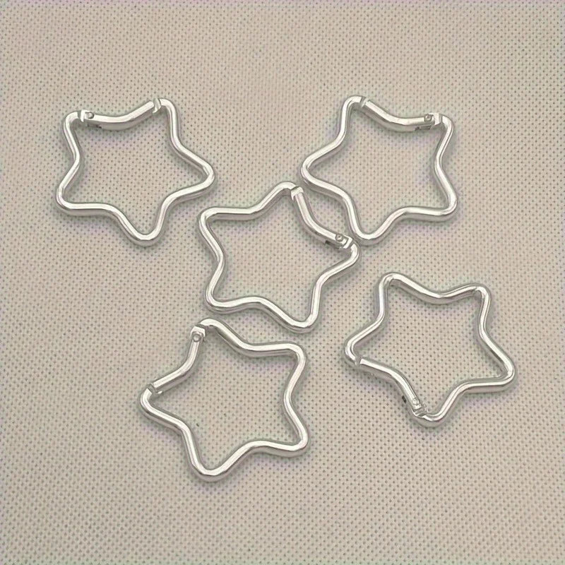 Star Aluminum Carabiner Keychain Clips | Camping & Backpack Hook Carabiner Keychain Clip QXL
