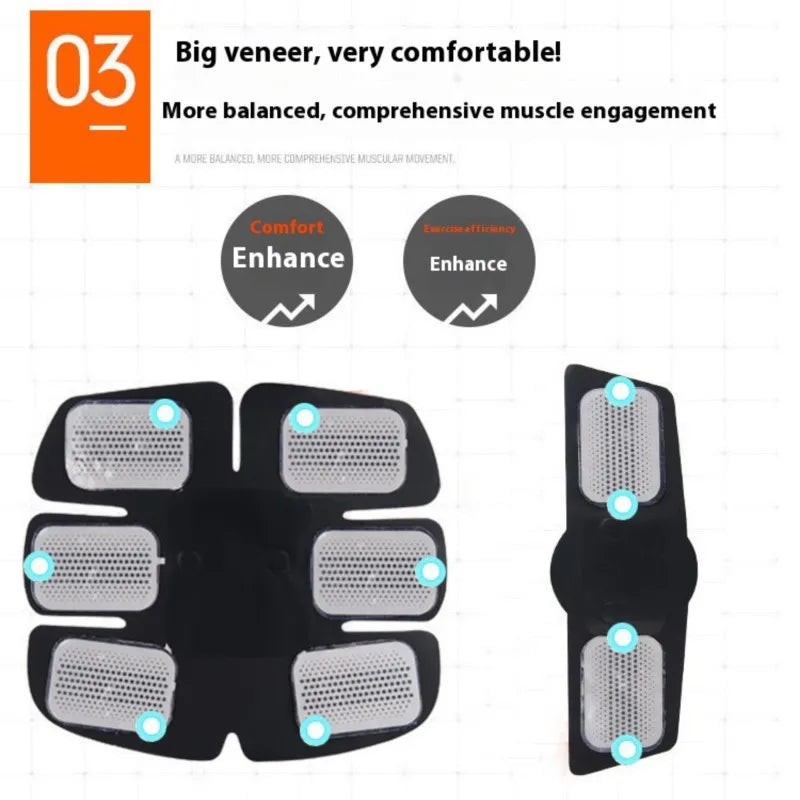 EMS Ab Trainer & Muscle Toner | Rechargeable Home Fitness EMS Muscle Toner QXL