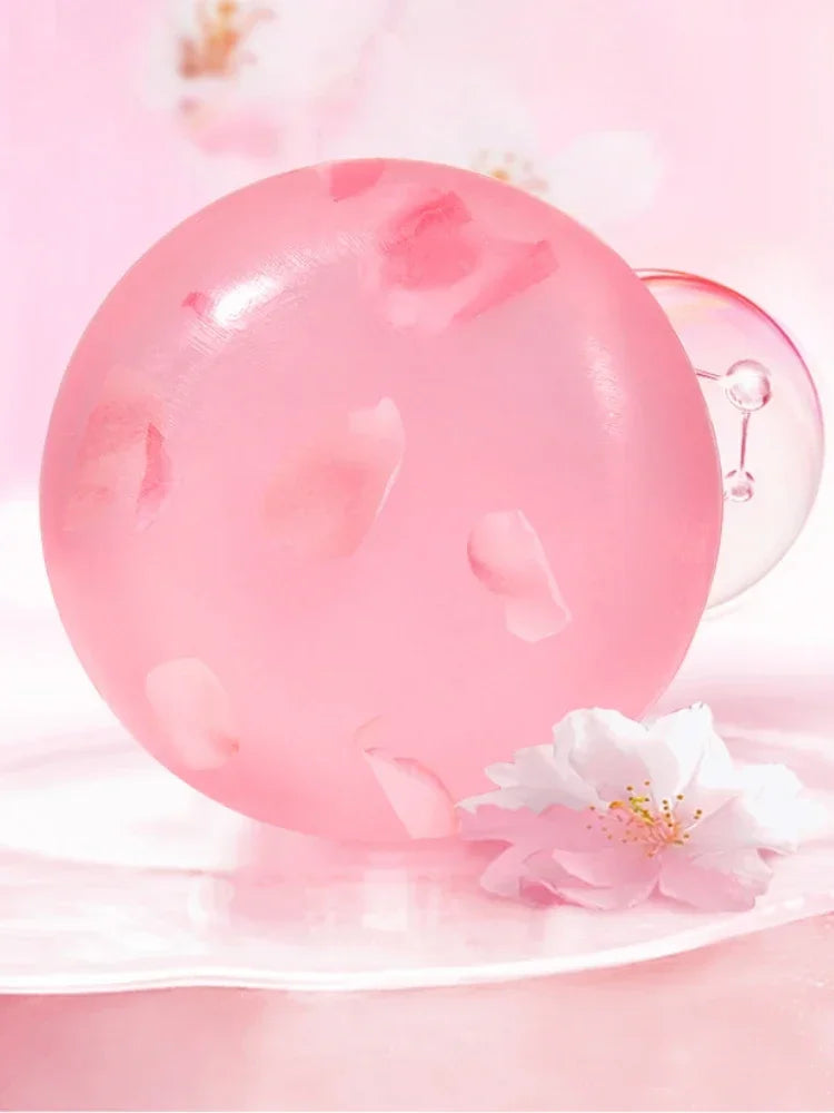 Niacinamide Cherry Blossom Handmade Soap | Oil Control Bar Handmade Bar Soap QXL