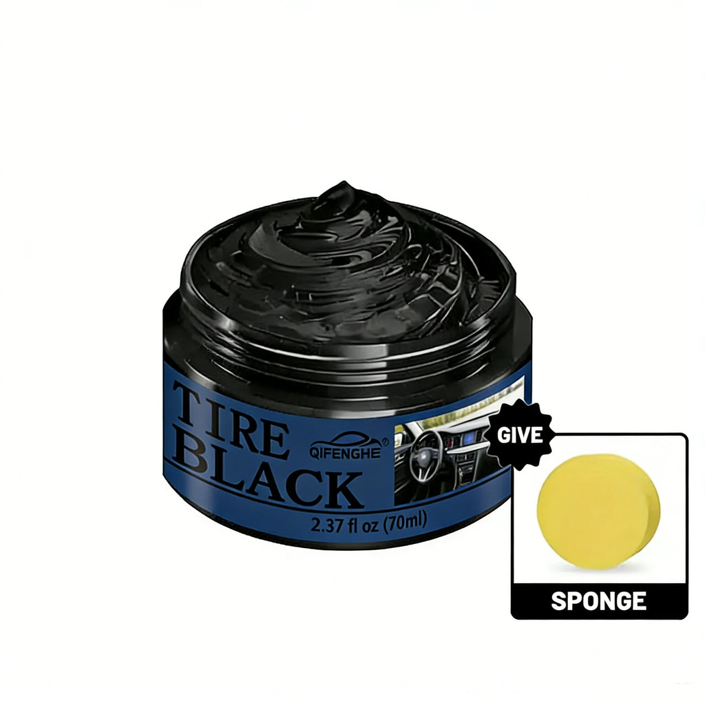 QIFENGHE 70ml Tire Black Cream | Restore Gloss & Protect Rubber Tire Black Cream QXL
