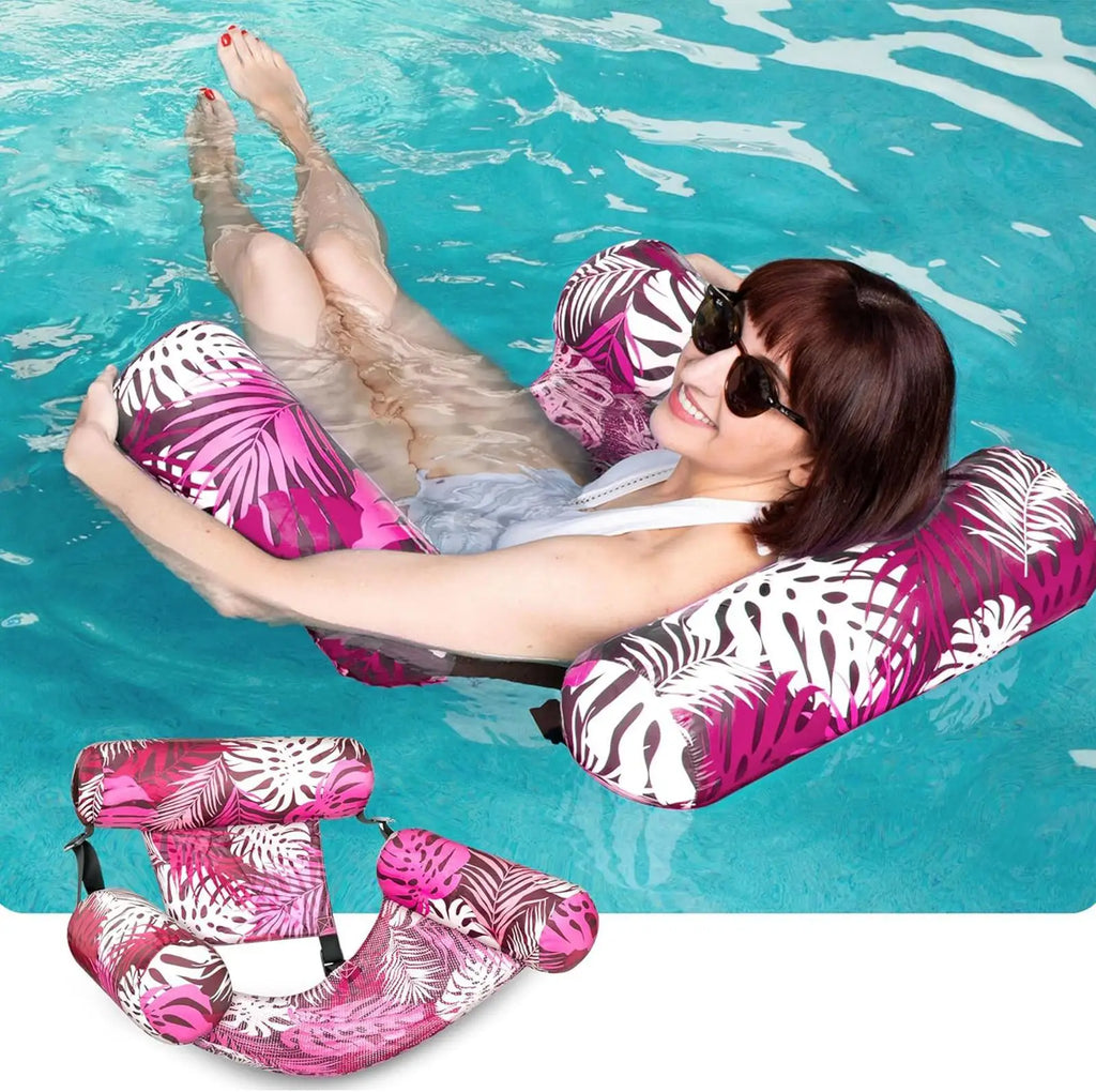 Inflatable Pool Hammock Chair | Floating Lounge Float for Adults Inflatable Pool Float QXL