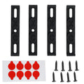 4-Pack Frameless License Plate Holder | Weatherproof ABS License Plate Holder QXL Black