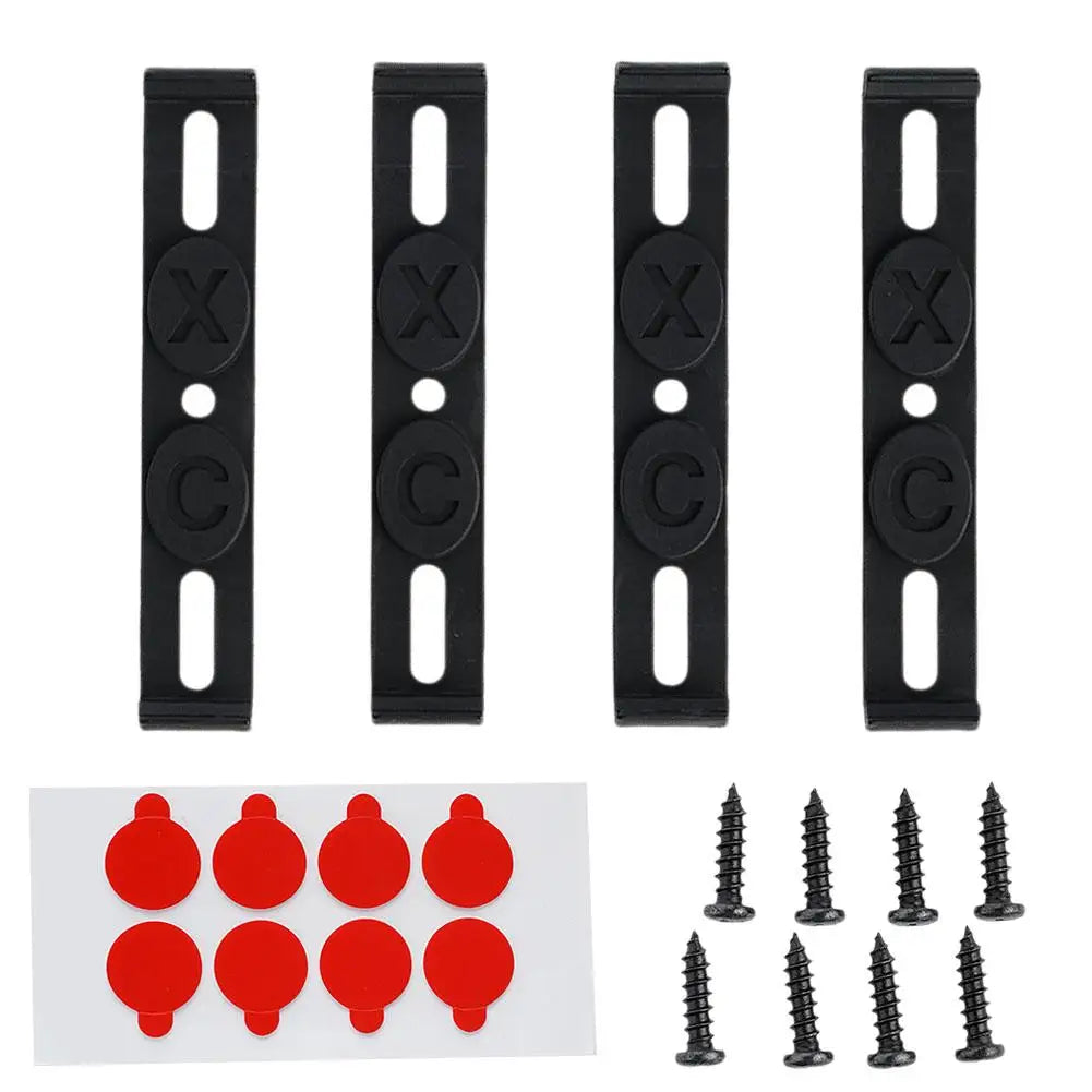 4-Pack Frameless License Plate Holder | Weatherproof ABS License Plate Holder QXL Black
