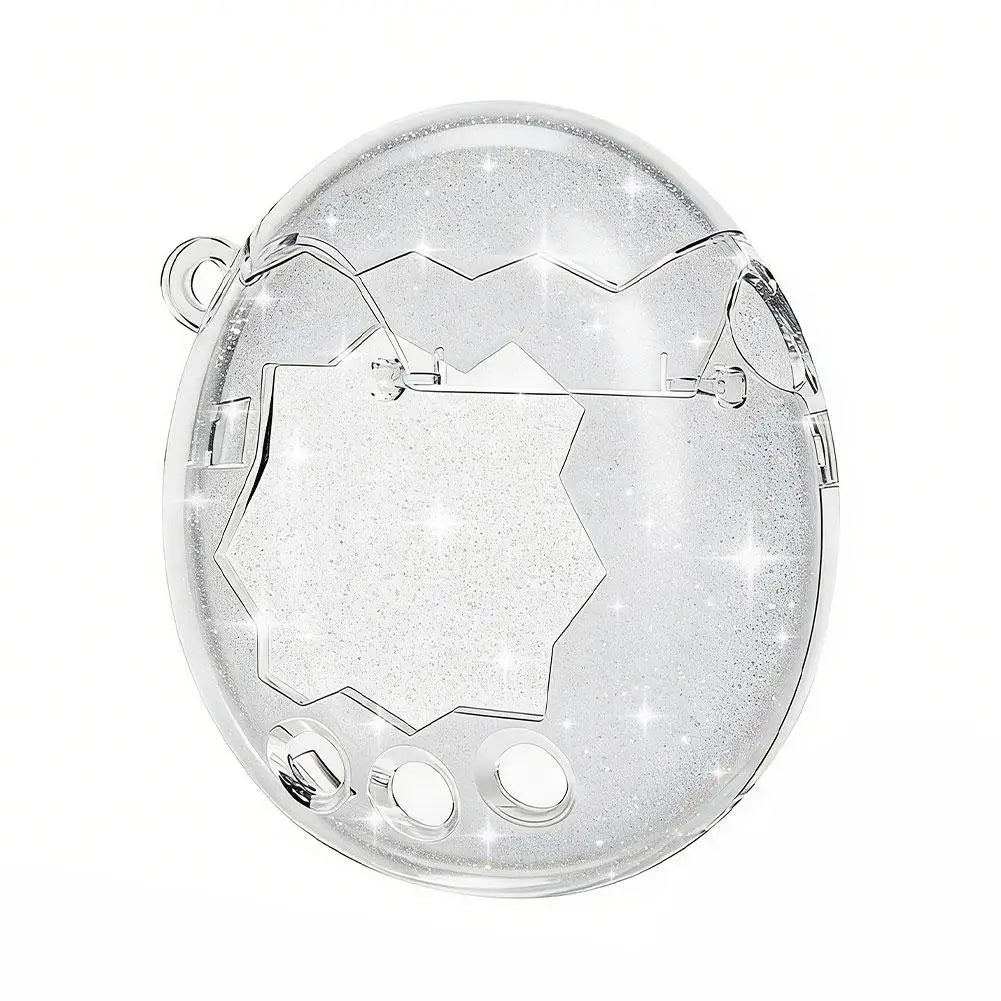 Tamagotchi Paradise Protective PC Case – Clear & Glitter Game Console Case QXL B