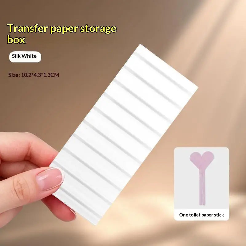 10-Slot Nail Art Transfer Foil Storage Box | Portable Organizer Nail Foil Organizer QXL White