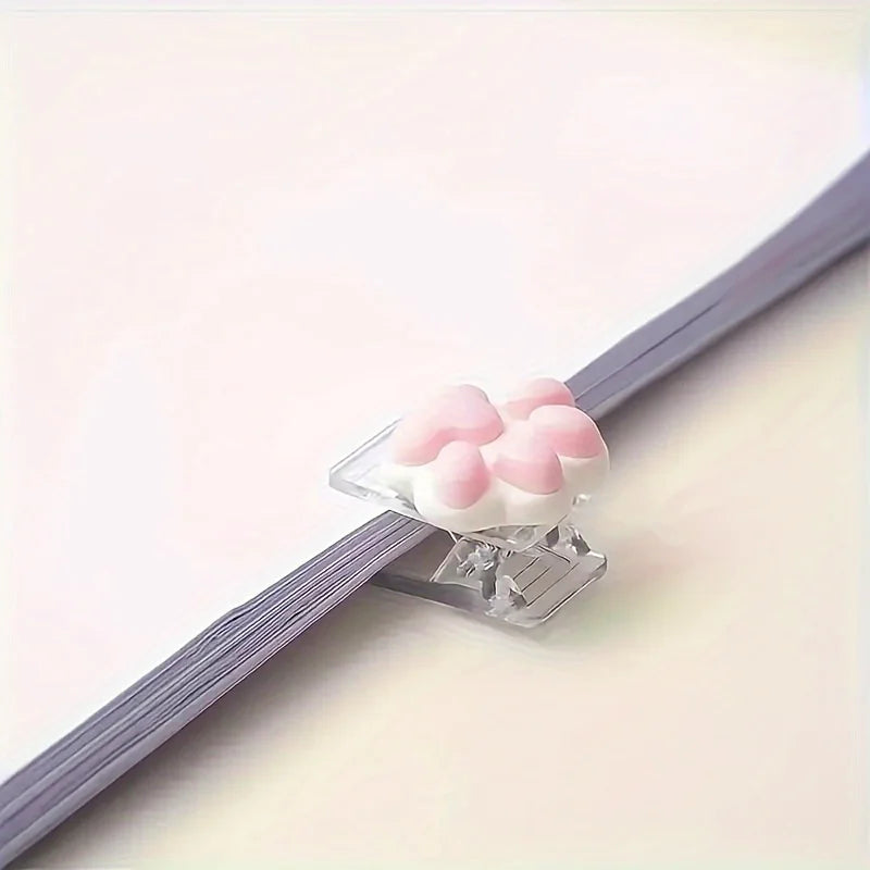 Kawaii Cat Paw Mini Binder Clips | Cute Journal Bookmark Clips Mini Binder Clips QXL