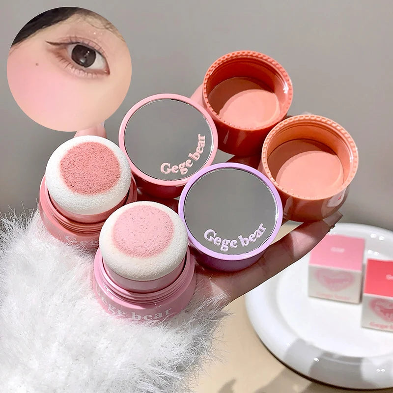 Gege Bear Puffy Blush | Korean Style Natural Brightening Face Blush QXL