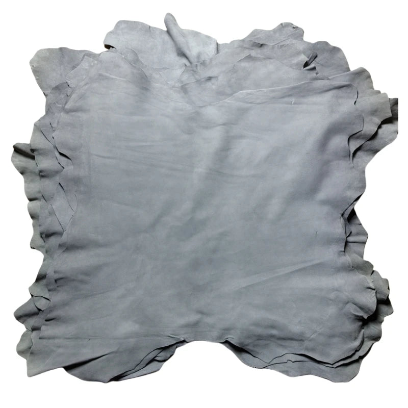 Grey Frosted Sheepskin Leather 0.7–1.0mm | DIY First Layer Hide Leather Crafting Fabric QXL