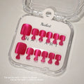 Cat Eye Press-On Toenails | Shiny Y2K Fake Toe Nail Tips Press-On Toenails QXL Style 02