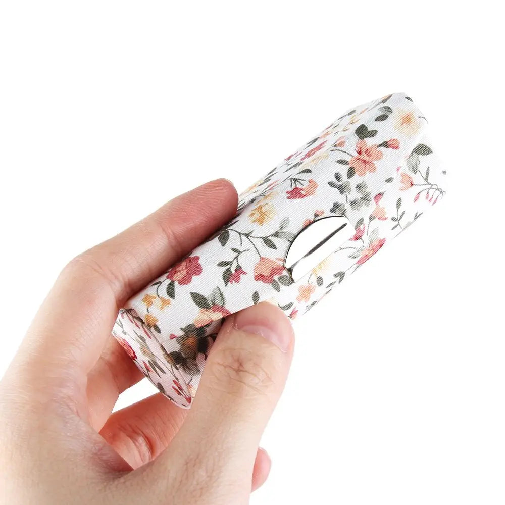 Retro Embroidered Flower Lipstick Case with Mirror Lipstick Case QXL