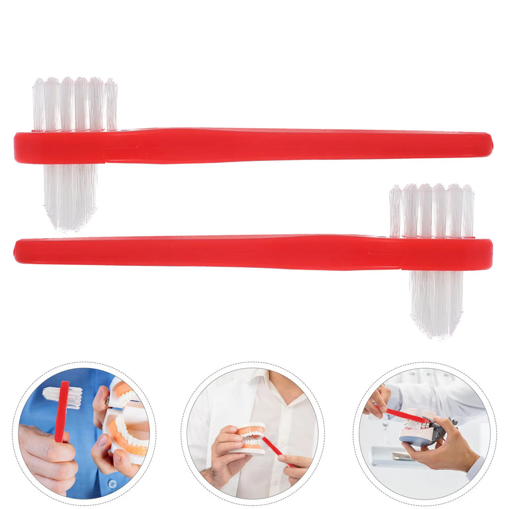 4-Pack Double-Sided Denture Cleaning Brush | Retainer Tool Denture Cleaning Brush QXL Default Title