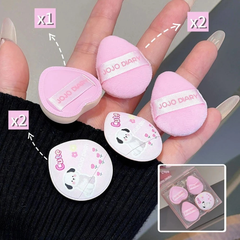 5-Piece Dog Powder Puff Set | Soft Mini Finger Sponge Puffs Makeup Powder Puff Set QXL