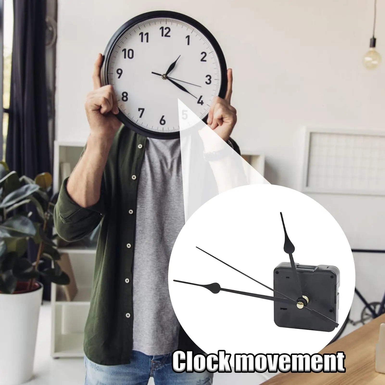 Silent Wall Clock Movement Replacement Kit – Hands & Motor Clock Movement Kit QXL